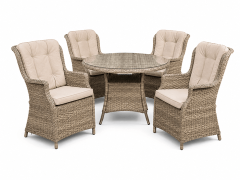 Pembrook Garden Furniture Set Pembrook Chatsworth 4 Seat Round Dining Set Natural