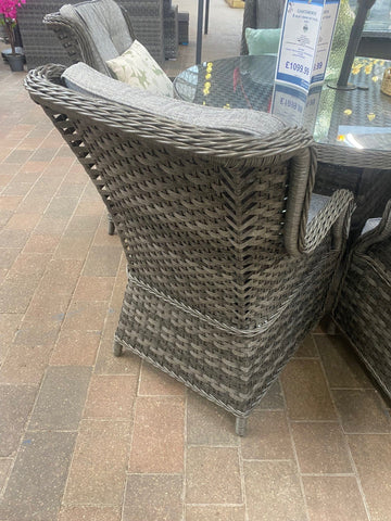 Pembrook Garden Furniture Set Pembrook Chatsworth 6 Seater Round Furniture Set Grey