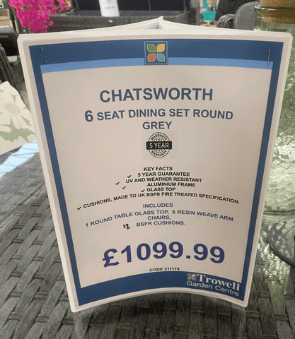 Pembrook Garden Furniture Set Pembrook Chatsworth 6 Seater Round Furniture Set Grey