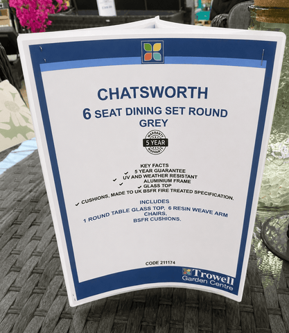 Pembrook Garden Furniture Set Pembrook Chatsworth 6 Seater Round Furniture Set Grey