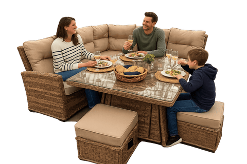 Pembrook Garden Furniture Set Pembrook Chatsworth Casual Dining Set Natural