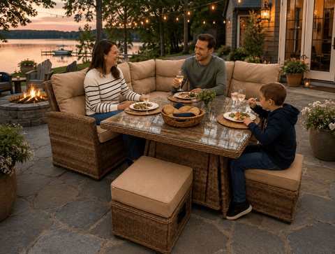 Pembrook Garden Furniture Set Pembrook Chatsworth Casual Dining Set Natural