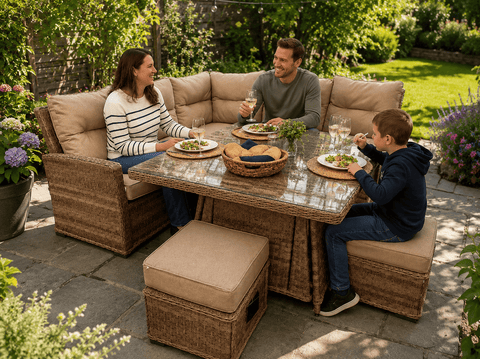 Pembrook Garden Furniture Set Pembrook Chatsworth Casual Dining Set Natural