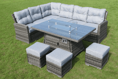 Pembrook Garden Furniture Set Pembrook Chatsworth Casual Sofa Dining Set with Fire Pit