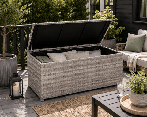 Pembrook Garden Furniture Set Pembrook Chatsworth Storage Box Light Grey