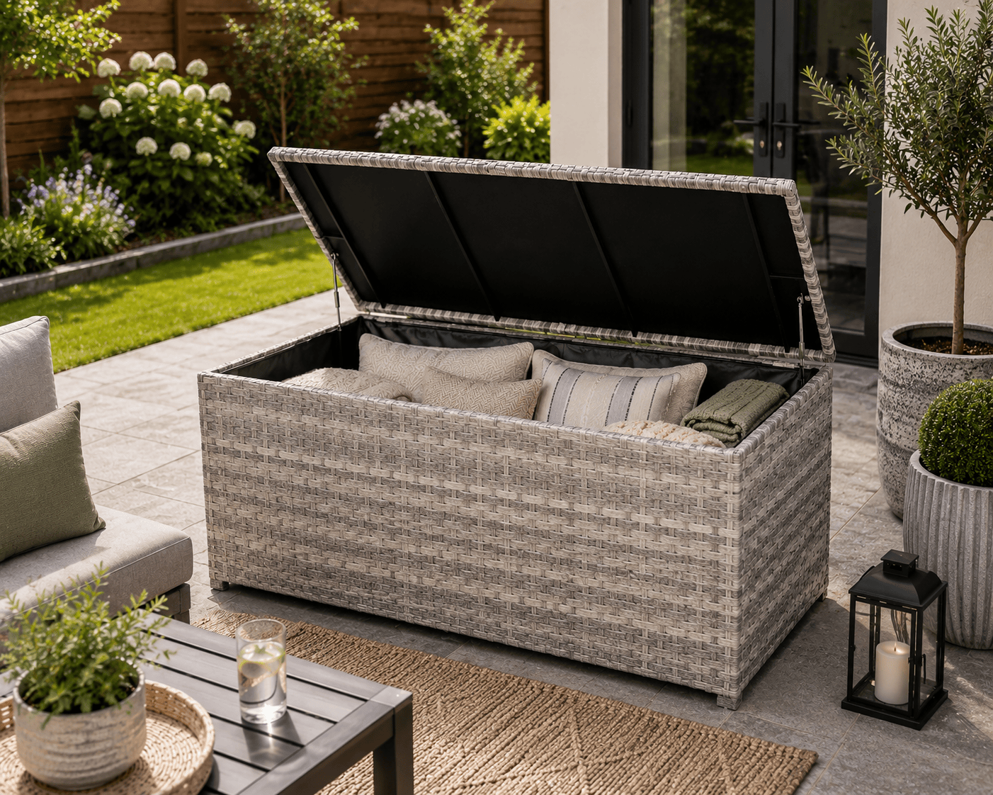 Pembrook Garden Furniture Set Pembrook Chatsworth Storage Box Light Grey