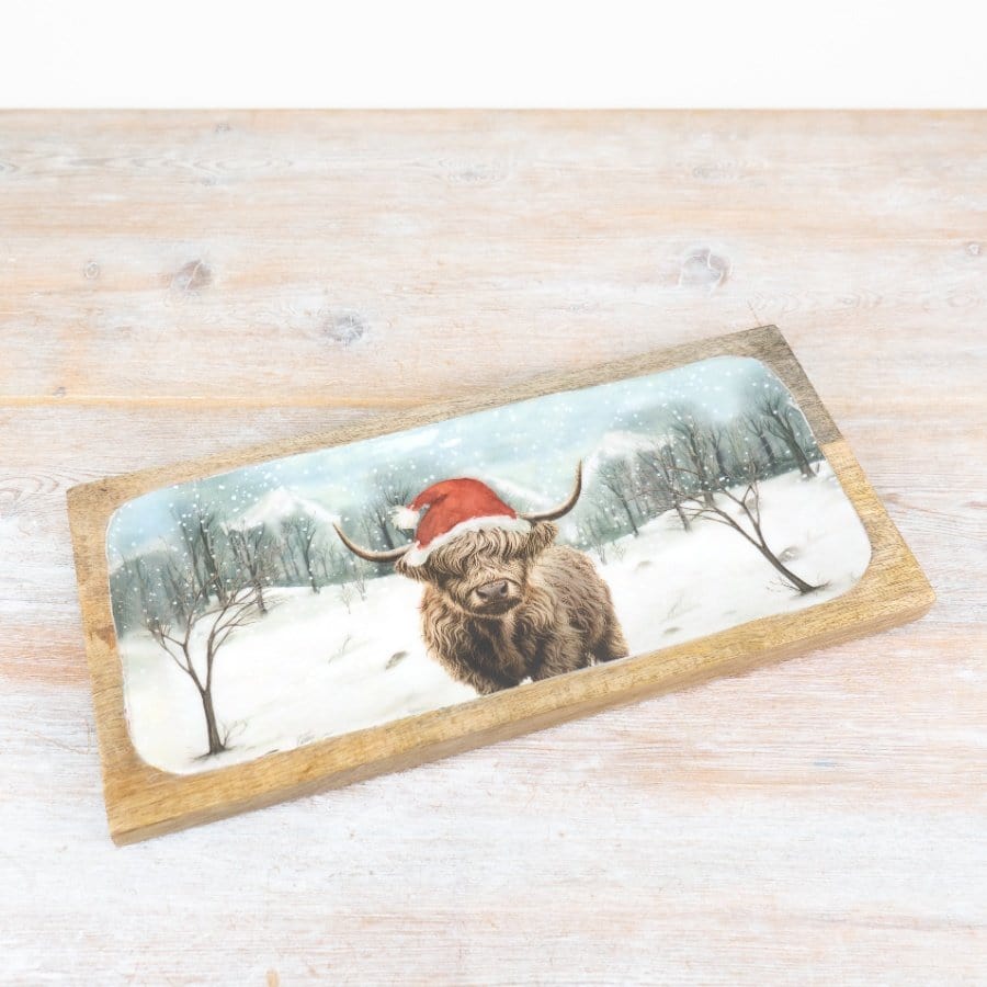 Portland Snack Dish Portland Snowy Highland Cow Dish - Single