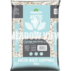 Meadow View Landscaping Premier Arctic White Chippings 20mm