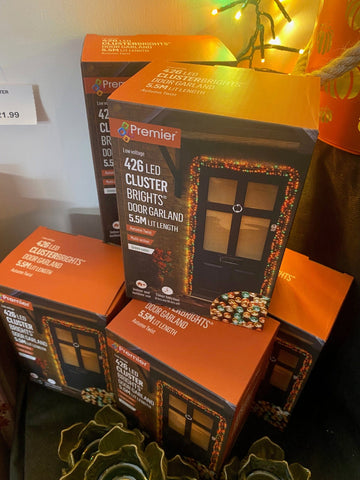 Premier String Lights Autumn Premier Autumn 5.5m Cluster Garland - Amber, Warm White, Orange and Green LEDs