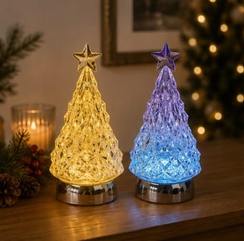 Premier Water Spinner Premier Battery Operated Lit Acrylic Tree Water Spinner – Colour Changing