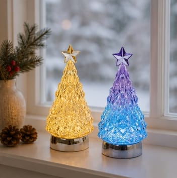 Premier Water Spinner Premier Battery Operated Lit Acrylic Tree Water Spinner – Colour Changing
