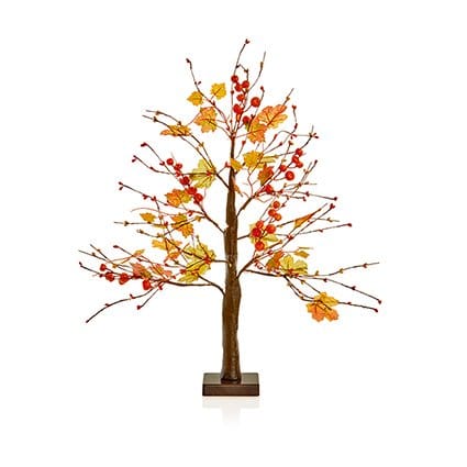 Premier LED Faux Trees Premier Battery Operated Warm White Lit Maple Leaf Tabletop Tree – 60cm