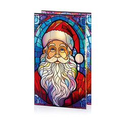 Premier Stained Glass Table Top Lights Premier Christmas 21 x 13cm B/O Lit Santa Stained Glass Table Top Light