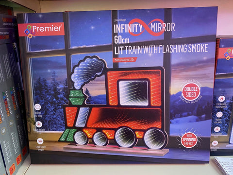 Premier Infinity Lighting Premier Christmas 60cm Standing Train Infinity Mirror
