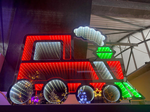 Premier Infinity Lighting Premier Christmas 60cm Standing Train Infinity Mirror