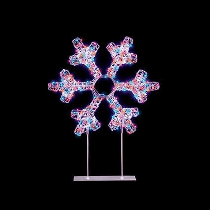 Premier LED Snowflakes Premier Christmas Lit Snowflake 720L Twinkling on Stand Multi Colour