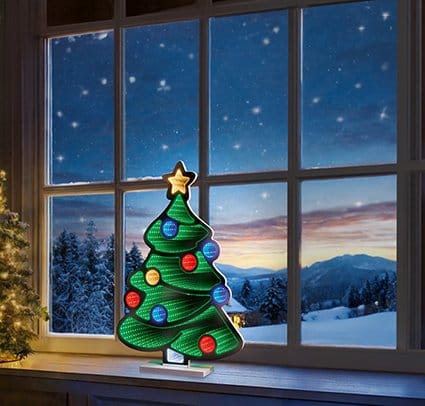 Premier Infinity Lighting Premier Christmas Tree Tabletop Infinity Mirror Decoration – 60cm