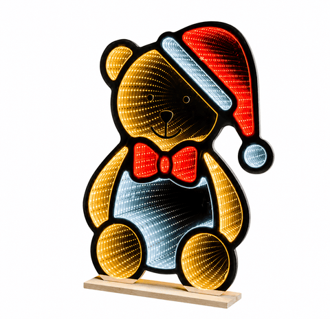 Premier Infinity Lighting Premier Infinity Mirror Teddy Bear With Santa Hat – 60cm