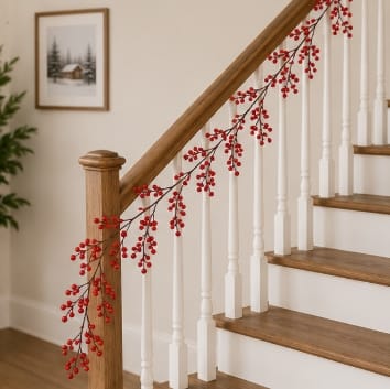 Trowell Garden Centre Premier Red Berry Christmas Garland – 1.3m