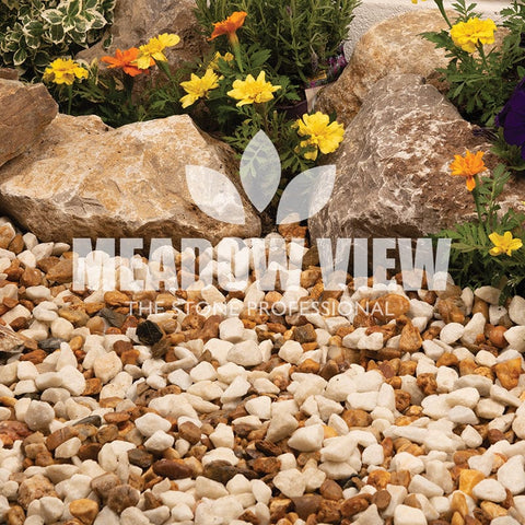 Meadow View Landscaping Premier Tuscan Ice Chippings 20mm