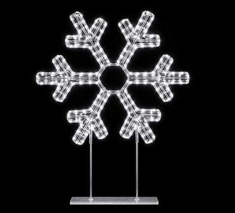 Premier Christmas Wreaths Premier Twinkling 720 LED White Snowflake Tabletop Decoration – 45cm