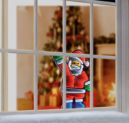 Premier Infinity Lighting Premier Waving Santa Tabletop Infinity Mirror Christmas Decoration – 60cm