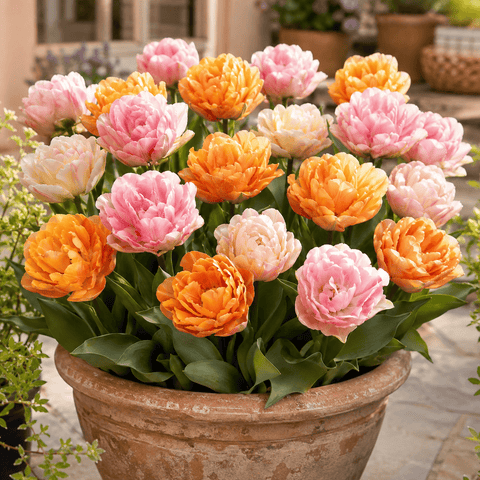Prins Bulbs Flower Bulbs Prins Charming Double Early Tropical Dreams Tulip Bulbs – 25pck