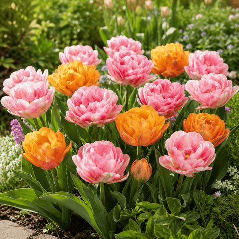 Prins Bulbs Flower Bulbs Prins Charming Double Early Tropical Dreams Tulip Bulbs – 25pck