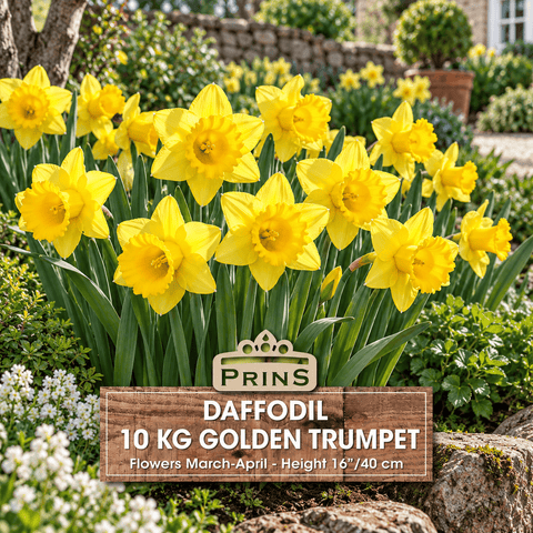 Prins Bulbs Flower Bulbs Prins Charming Golden Trumpet Daffodil Bulbs – 10kg