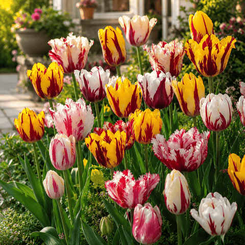 Prins Bulbs Flower Bulbs Prins Charming Rembrandt Happy Carnival Tulip Bulbs – 25pck