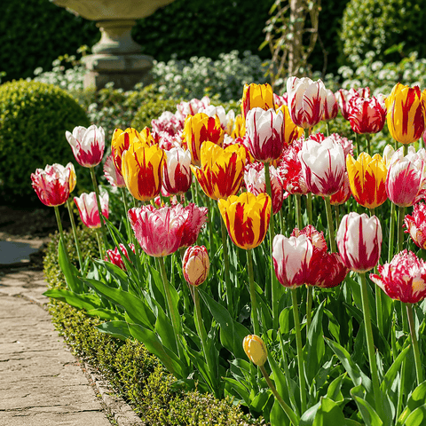 Prins Bulbs Flower Bulbs Prins Charming Rembrandt Happy Carnival Tulip Bulbs – 25pck