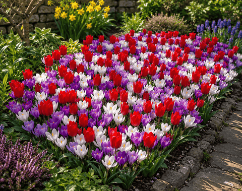 Prins Bulbs Flower Bulbs Prins Charming Short Stem Perfect Lover Tulip & Crocus Bulbs – 30pck