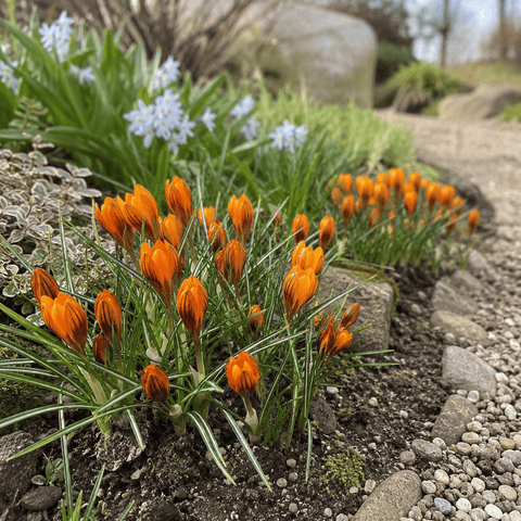 Prins Bulbs Flower Bulbs Prins Charming Species Orange Monarch Crocus Bulbs – 10pck