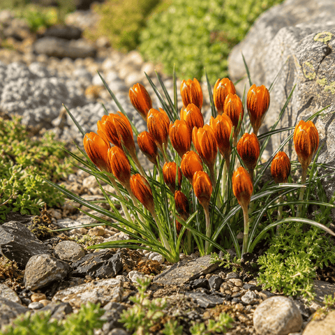 Prins Bulbs Flower Bulbs Prins Charming Species Orange Monarch Crocus Bulbs – 10pck