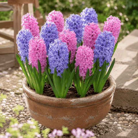 Prins Bulbs Flower Bulbs Prins Charming Spring Delight Pink/Blue Hyacinth Bulbs – 8pck