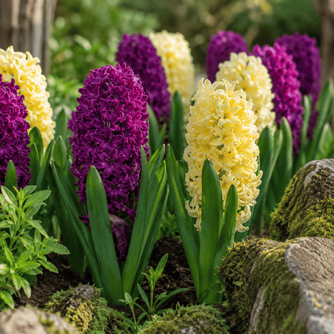 Prins Charming Spring Surprise Purple/Yellow Hyacinth Bulbs – 8pck