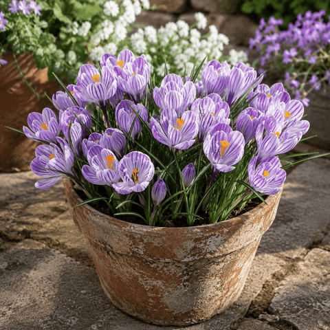 Prins Bulbs Flower Bulbs Prins Charming Vernus Striped Crocus Bulbs – 15pck