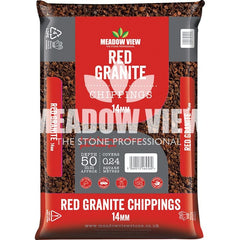 Meadow View Landscaping Red Granite Chippings 14mm