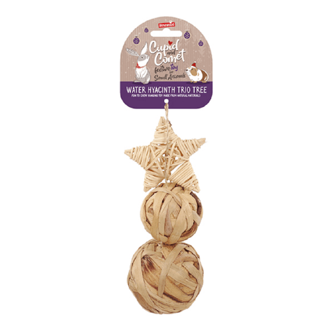 Rosewood Small Animal Habitat Accessories Rosewood Water Hyacinth Trio Tree Cage Hanging