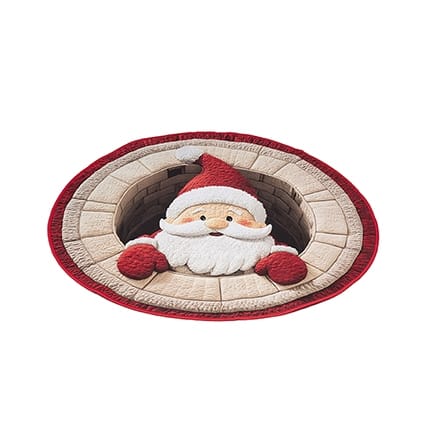 Premier Christmas doormat Round Santa in Chimney Door Mat – 80cm