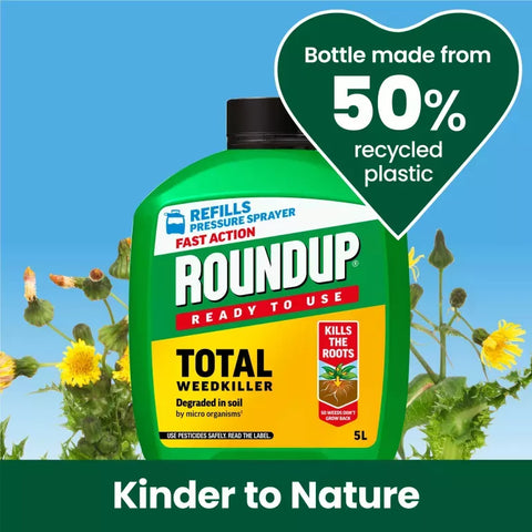 Roundup Fast Action Ready To Use Weed Killer Refill 5L