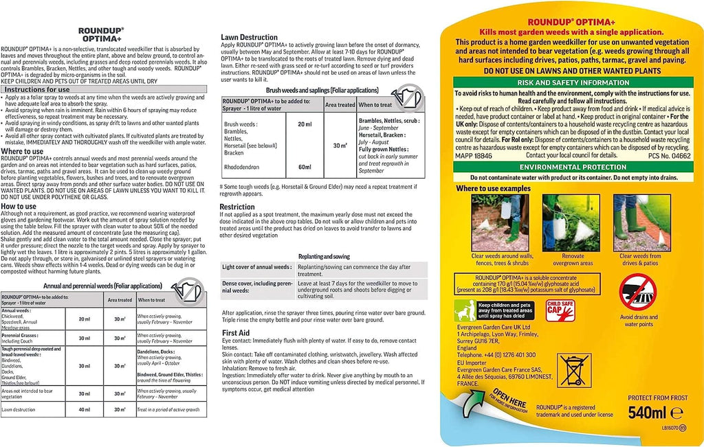Roundup Total Concentrate Weed Killer 540ml Trowell Garden Centre