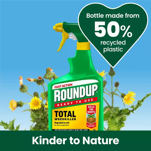 Roundup Total Ready To Use Weedkiller Gun 1L + 20% Extra