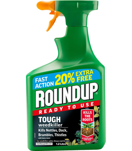 Roundup Weed Control Roundup Tough Weedkiller RTU - 1L Plus 20% Extra Free