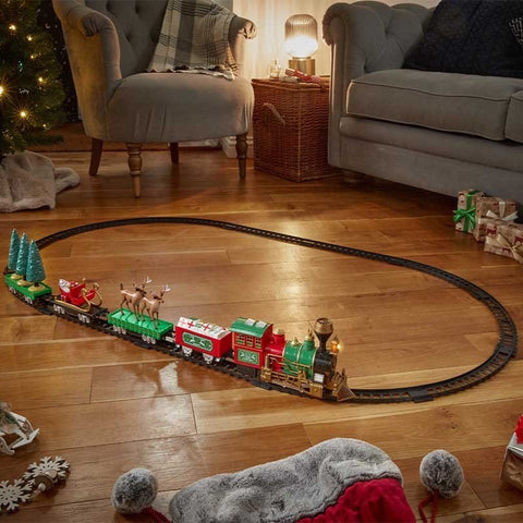 Three Kings train set Santa’s Comet Train Set – 22 Piece Christmas Battery Powered Railway Set