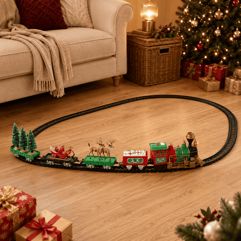 Three Kings train set Santa’s Comet Train Set – 22 Piece Christmas Battery Powered Railway Set