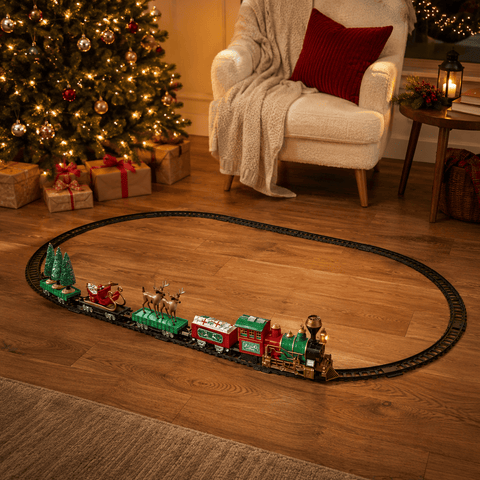 Three Kings train set Santa’s Comet Train Set – 22 Piece Christmas Battery Powered Railway Set