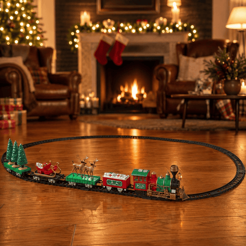 Three Kings train set Santa’s Comet Train Set – 22 Piece Christmas Battery Powered Railway Set