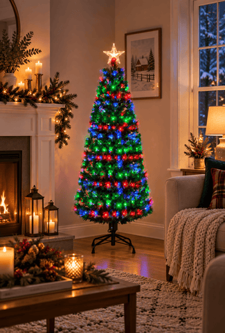 Shatchi Artificial Trees Shatchi LED Nebula Tree Fibre Optic 5ft