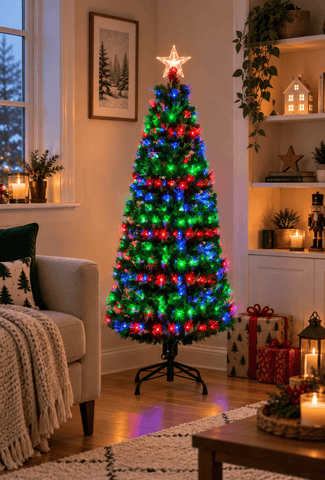 Shatchi Artificial Trees Shatchi LED Nebula Tree Fibre Optic 5ft